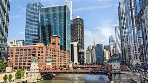 737290 Illinois Bridges Houses Skyscrapers Usa Chicago City