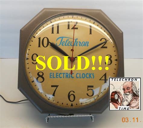 Sold Restored 1938 Telechron 1f312 Wall Clock Retro Gevintage