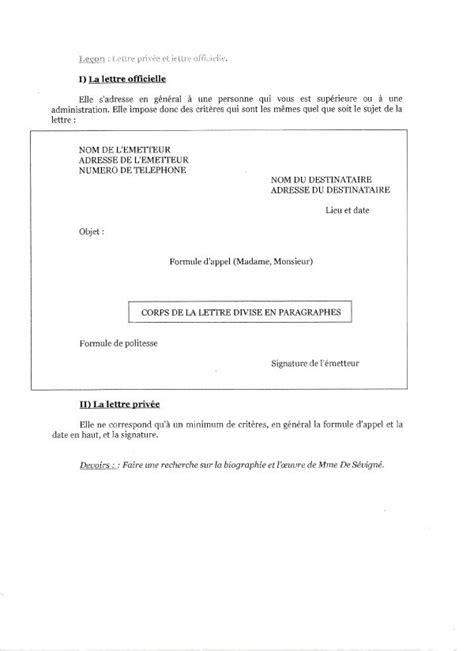 Letter Of Application Modele De Lettre Officielle En