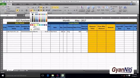 Purchase Records Manage How To Maintain Gst Purchase Record In Excel