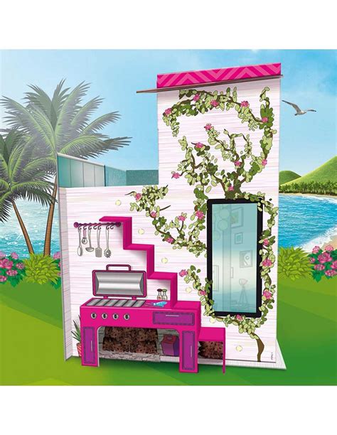 Barbie casa di malibu con 4 stanze, ascensore e accessori, 18x41x74.5 cm, dly32. Barbie Casa di Malibu' con bambola Lisciani | Futurartshop
