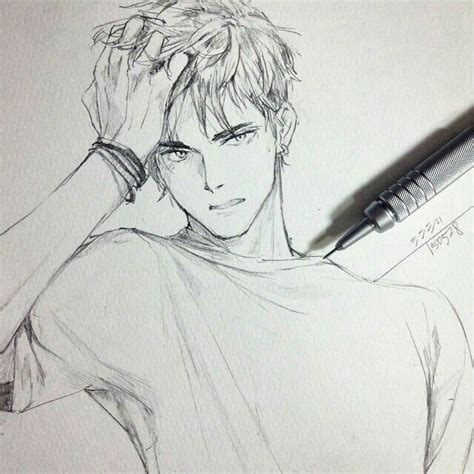 Pin By きみや On Draw It Anime Boy Sketch Guy Drawing