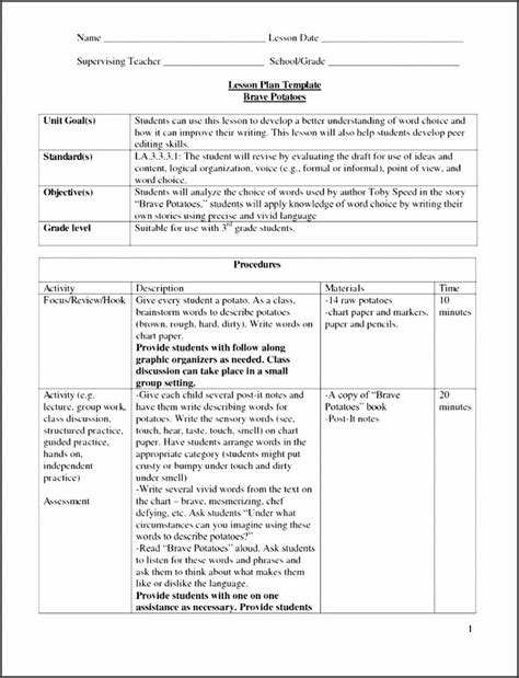 Daily Lesson Plan Template Doc Beautiful Lesson Plan Checklist