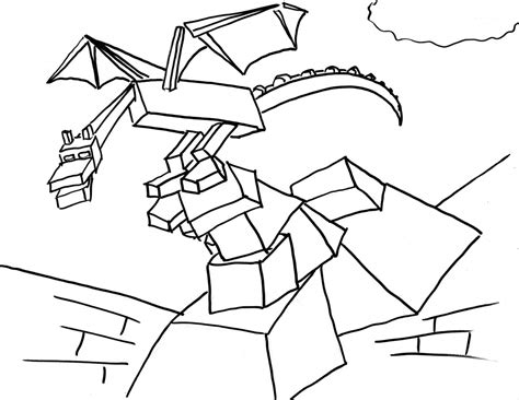 Minecraft Ender Dragon Drawing at GetDrawings | Free download