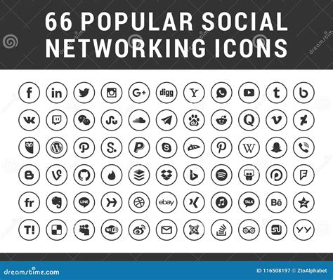 66 Populaire Sociale Media Pictogrammen Van De Voorzien Van Een