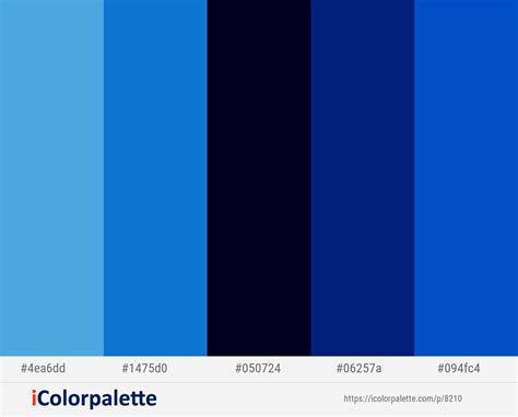 blue colour palette blue color schemes color palettes havelock user interface midnight blue