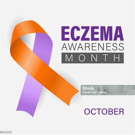 Eczema Awareness Month Banner Observed In October Annually Vector