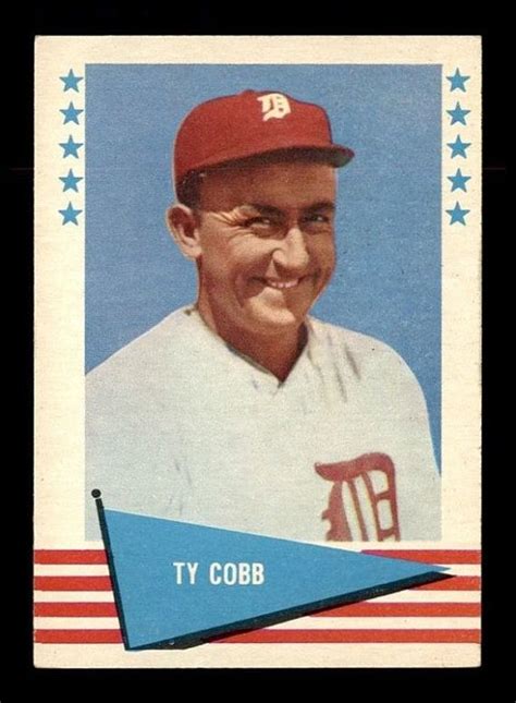 Vintage 1961 Fleer 14 Ty Cobb Exmt Etsy Ty Cobb Vintage Cards Vintage