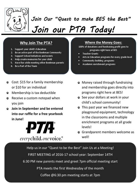 Join Our “quest To Make Bes The Best”join Our Pta Todaywhere The Money