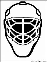 Mask Hockey Coloring Goalie Template Templates sketch template