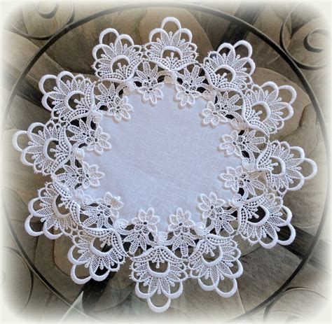 16 Lace Doilies Set Of 2 Decadent White Delicate Round Etsy