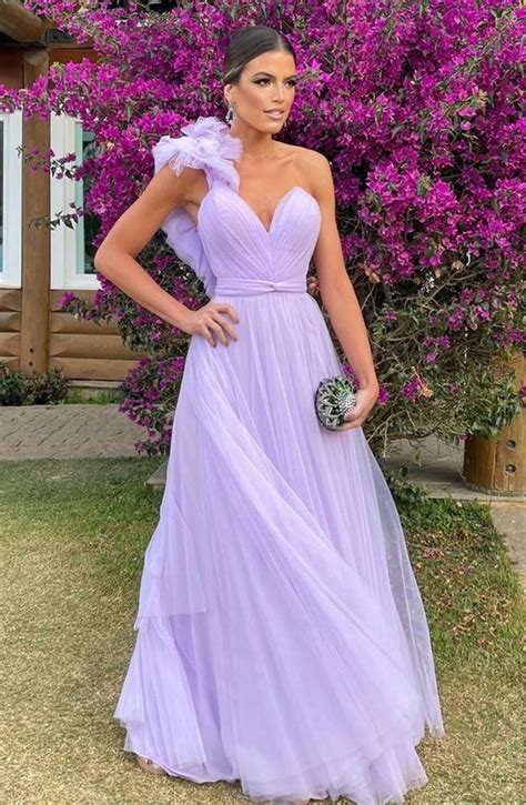 Vestido De Festa Um Ombro S Modelos Longos Para Madrinhas E Convidadas Madrinhas De Casamento