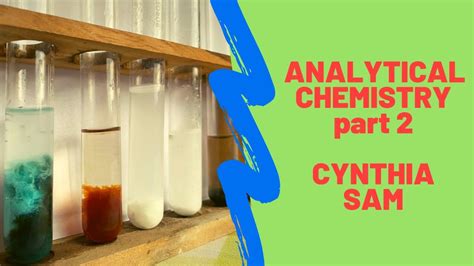 Analytical Chemistry Pt 2 EASY WAY TO LEARN Chemistry Std 10 ICSE