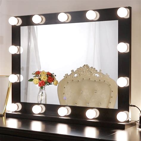 Chende Hollywood Makeup Mirror With 14 Led Dimmable Bulbs Lighted Vanity Mirror Tableop Wall