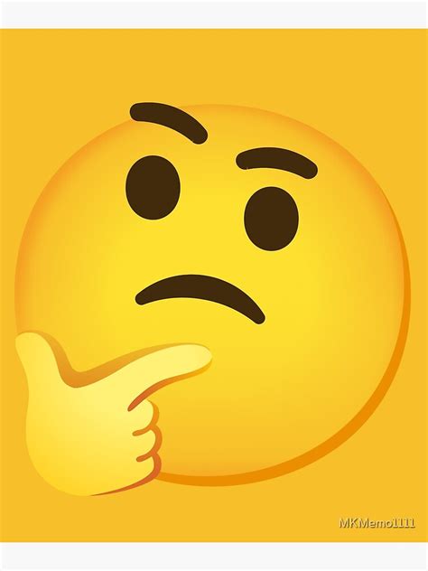 Póster Emoji Thinking Face Thinker T Para Amantes De Emoji De