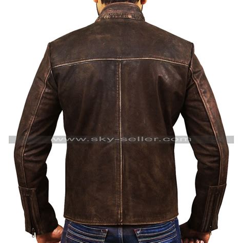 Dwayne Johnson Rampage Brown Distressed Leather Jacket