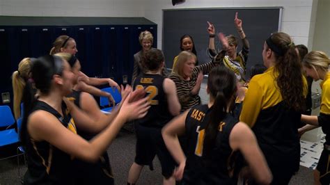 Iowa Womens Basketball Locker Room Celebration Following Win At 9