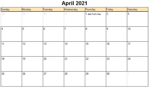 Naturally, a celebration is in order. Free April 2021 Calendar Printable - Blank Templates