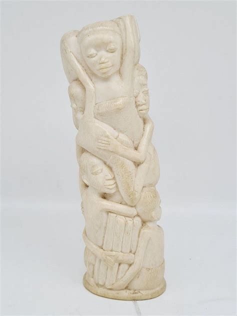 African Ivory Tree Of Life Figure African Tribal