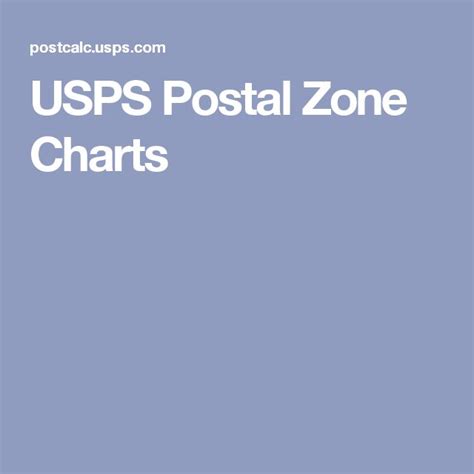 Usps Postal Zone Charts Chart Postal Business Tips