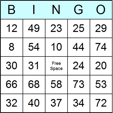 The card models available on this site are made for paper size: Numbers 1 to 75 Bingo Cards - Printable bingo activity, game, and templates