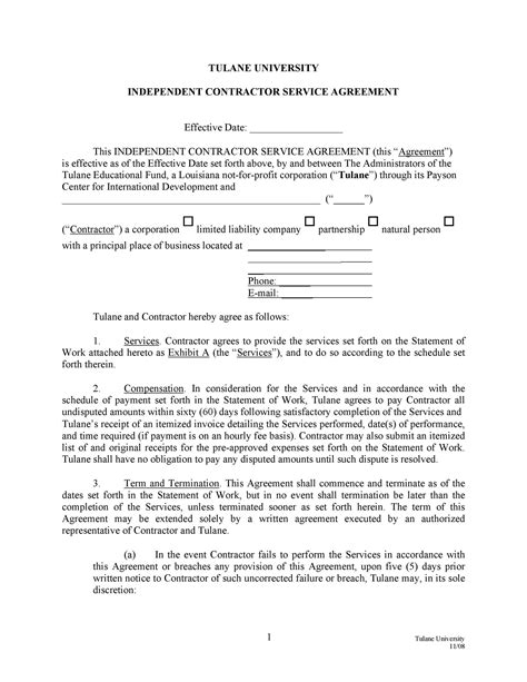 50 Professional Service Agreement Templates And Contracts