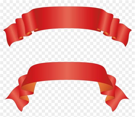 Curved Red Ribbon Banner Transparent Background Free Transparent Png Clipart Images Download