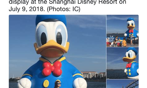 Giant Floating Rubber Donald Duck Debuts At Shanghai Disney Resort