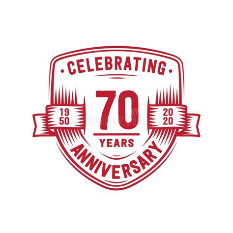 70 Years Anniversary Celebration Shield Design Template 70th