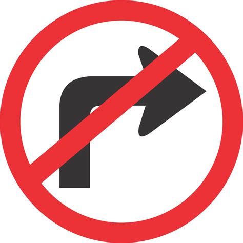 No Right Turn Road Sign R210 Safety Sign Online