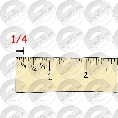 Quarter Inch Picture for Classroom / Therapy Use - Great Quarter Inch Clipart