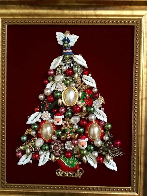 Jewelry Christmas Tree Christmas Tree Art Jeweled Christmas Trees