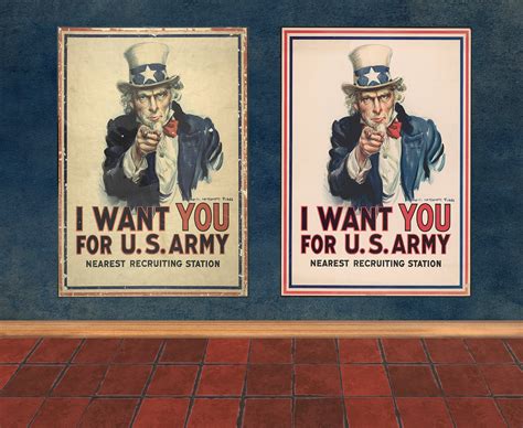 Onkel Sam Poster I want You for US Army Vintage Poster von Etsy Österreich