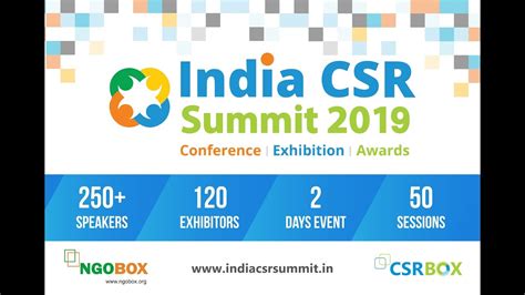 India Csr Summit 2019 Promo Youtube