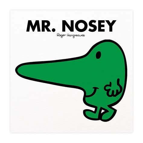 Personalised Mr Nosey White Framed Print