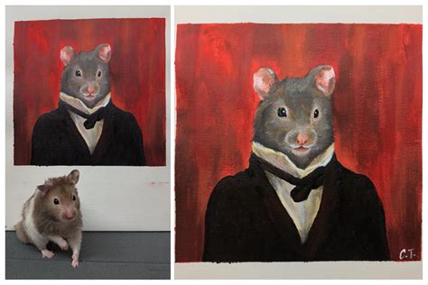 I Made A Fancy Painting For My Hamster Hamsters