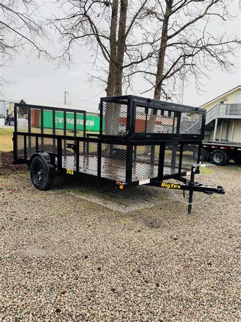 Big Tex Trailers 30sa 5 X 10 Utility Trailer With Pipe Top Rails