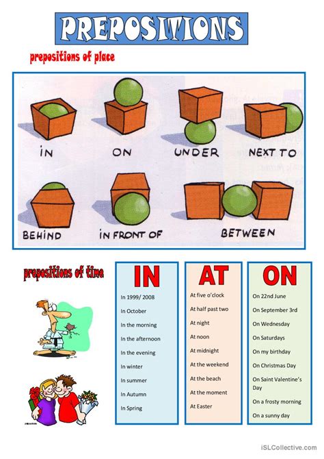 Prepositions English Esl Worksheets Pdf Doc
