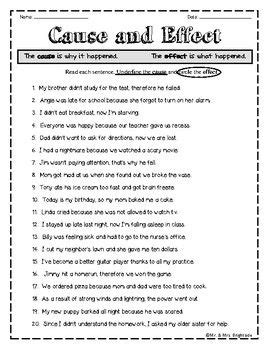Grade 3 cause and effect. Cause and Effect | Reading comprehension worksheets, Cause ...