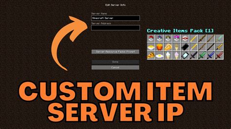 Minecraft Custom Item Server Ip Address Youtube