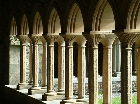 Cloisters Renovated Stone Cloister Arches Within Iona Abbe Albert
