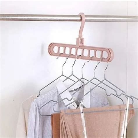 grey plastic multifunctional wardrobe space saver folding cloth hanger for hanging clothes at