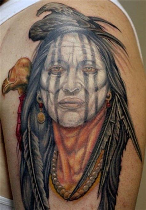 Old Native American Women With Eagle Tattoo Tattooimagesbiz