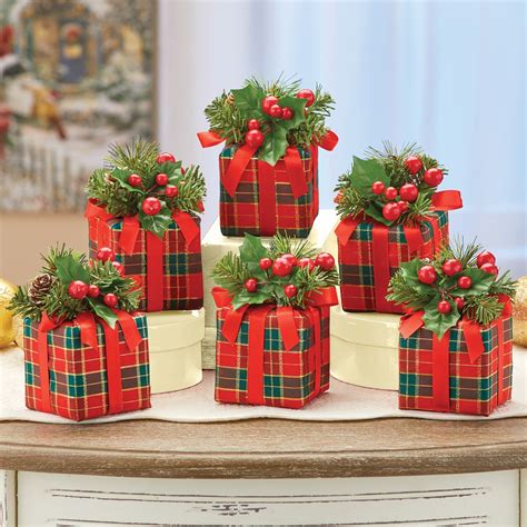 Wrapped Decorative Holiday T Boxes Set Of 6 Collections Etc