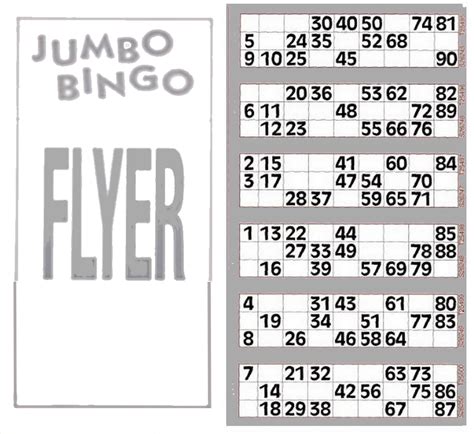 Jumbo Bingo Tickets Pads 6 To View Grey Buy Online In Saudi Arabia