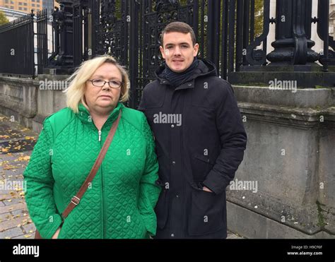 Helen Deery And Her Son Sean Mchugh Outside Belfasts Royal Courts Of