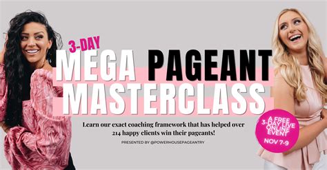 3 Day Mega Pageant Masterclass