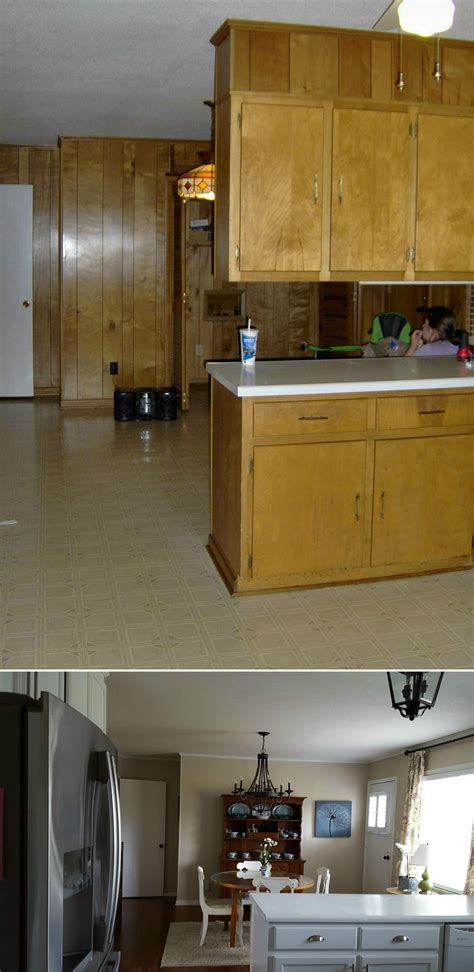 Before And After I Removed The Upper Cabinets Over The Peninsula To