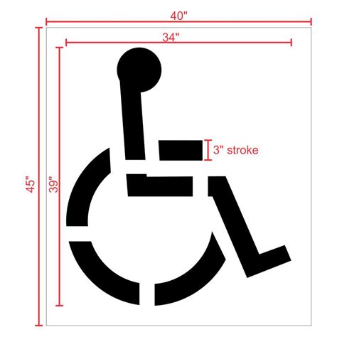 39 Inch Handicap Parking Symbol Stencil