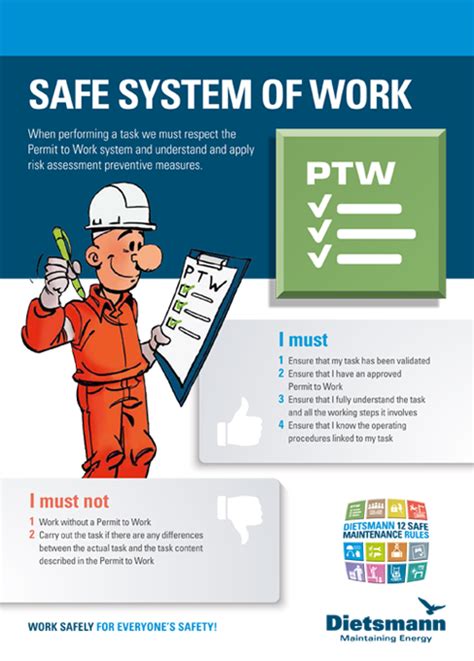 Also, check this working at height safety. 12 Safe Maintenance Rules - Dietsmann
